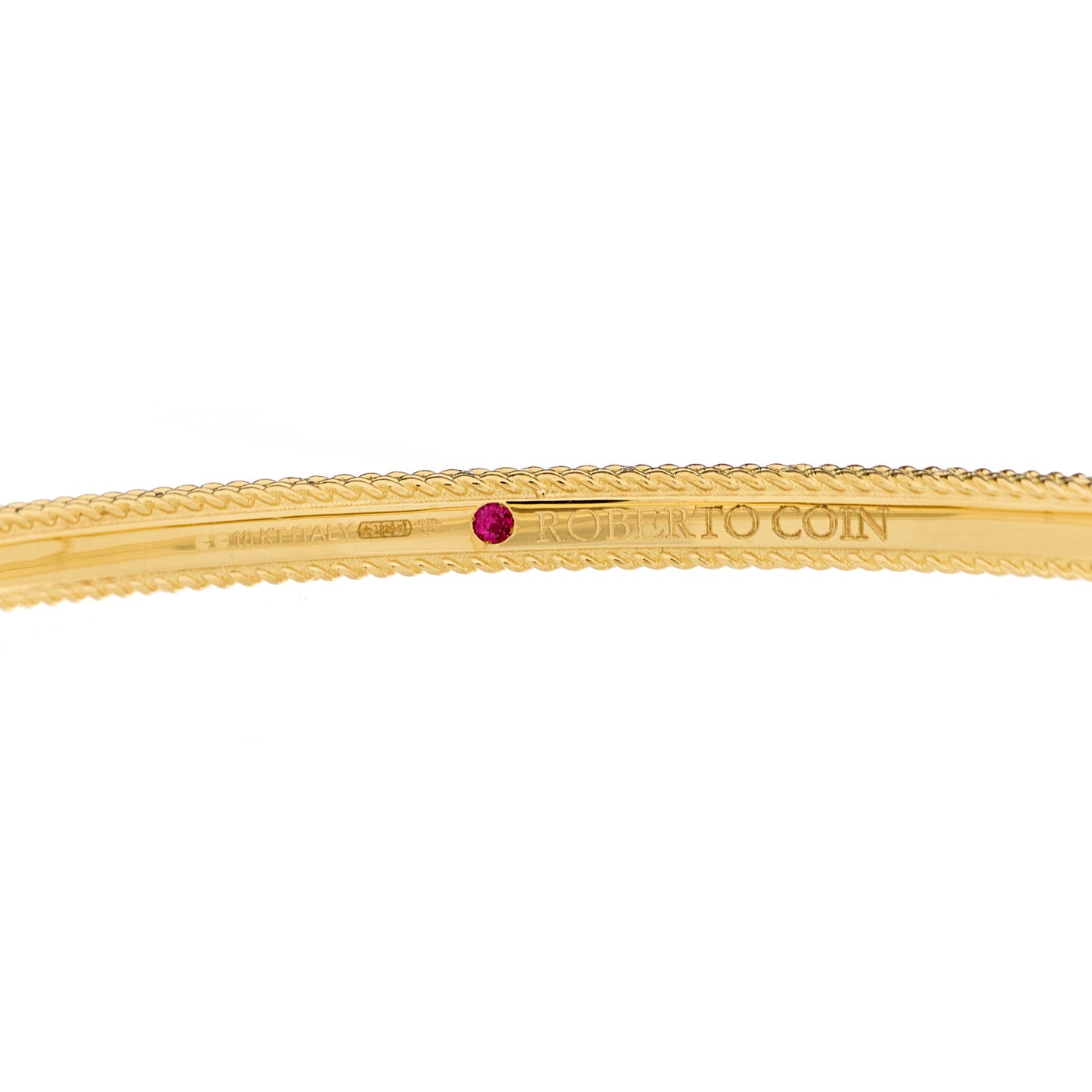 18K Yellow Gold Diamond Hinge Bangle Bracelet