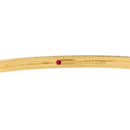 Roberto Coin 18K Yellow Gold Diamond Hinge Bangle Bracelet 3 of 3