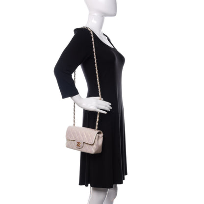 Chanel Iridescent Lambskin Quilted Mini Rectangular Flap Ivory 2 of 11
