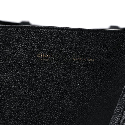Celine Soft Grained Calfskin Small Belt Cabas Phantom Black 7 of 14