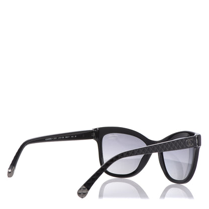 Chanel Polarized CC Cat Eye Sunglasses 5330 Black 4 of 10