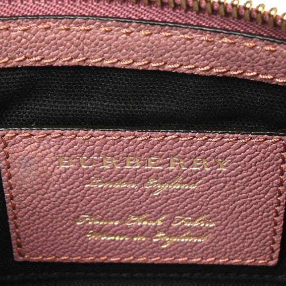 Burberry Soft Grain Calfskin House Check Small Helmsley Crossbody Dusty Pink 6 of 10