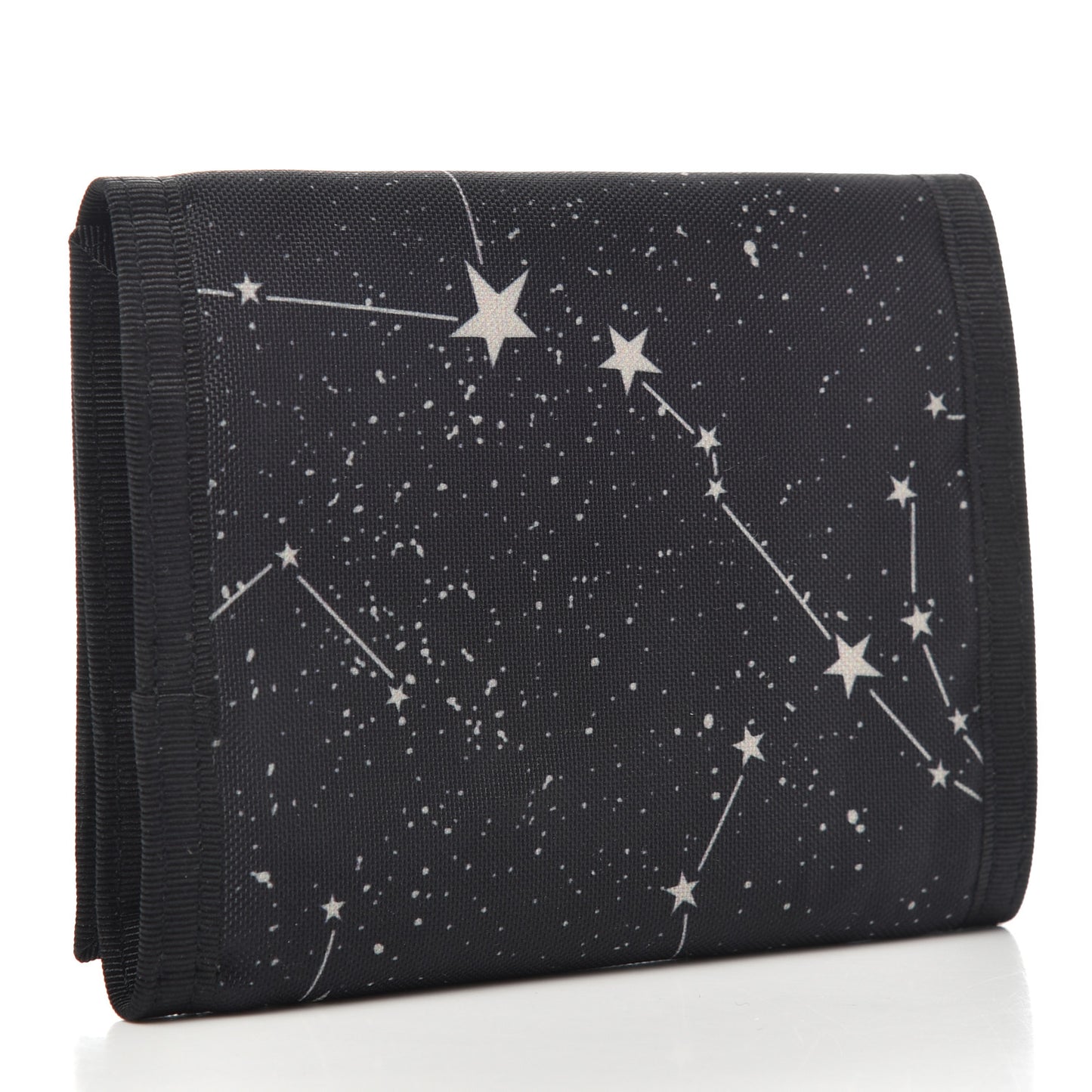 Nylon Constellation Print Tiny Buffalo Wallet Black