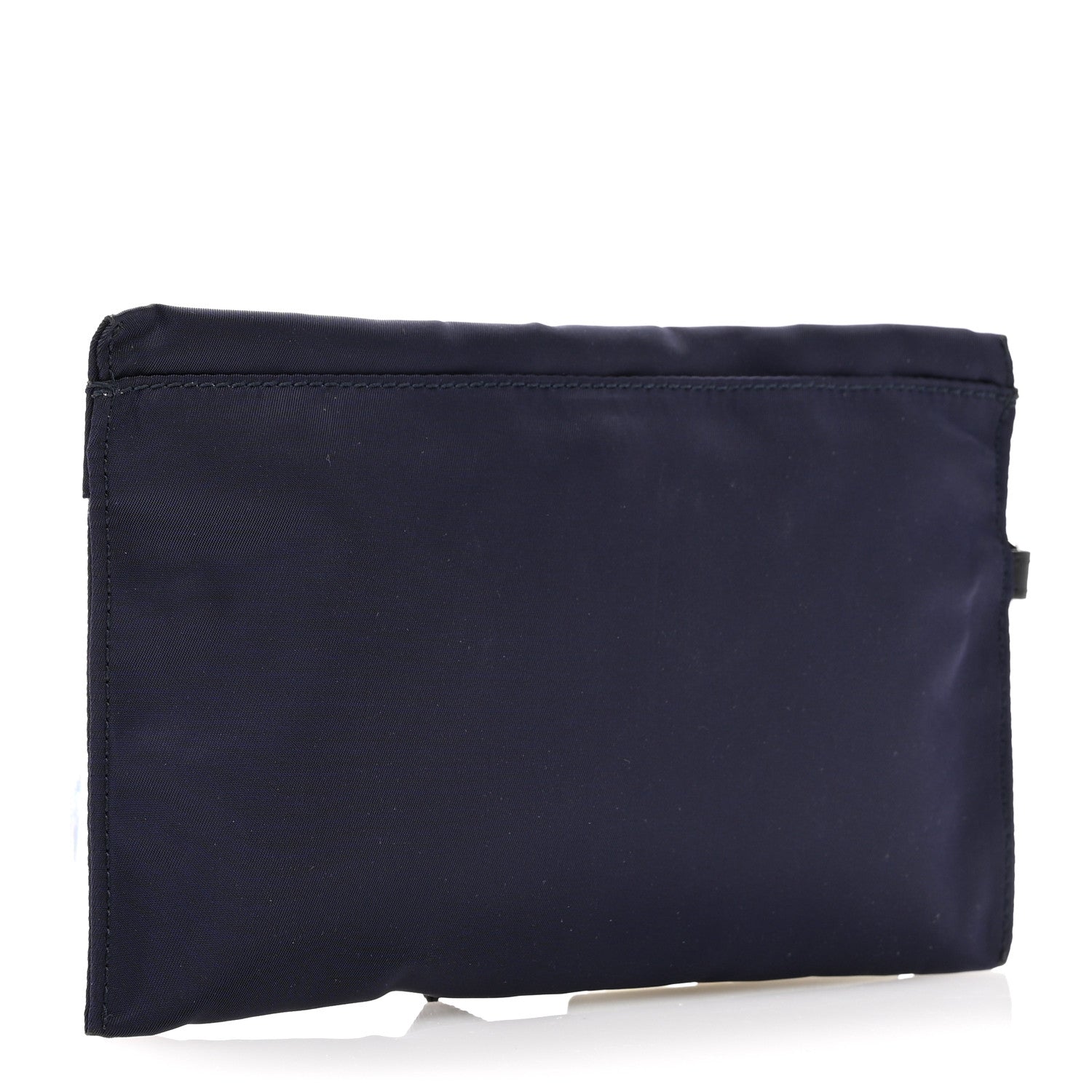 Burberry Nylon Vintage Check Print Logo Wristlet Navy 3 of 9