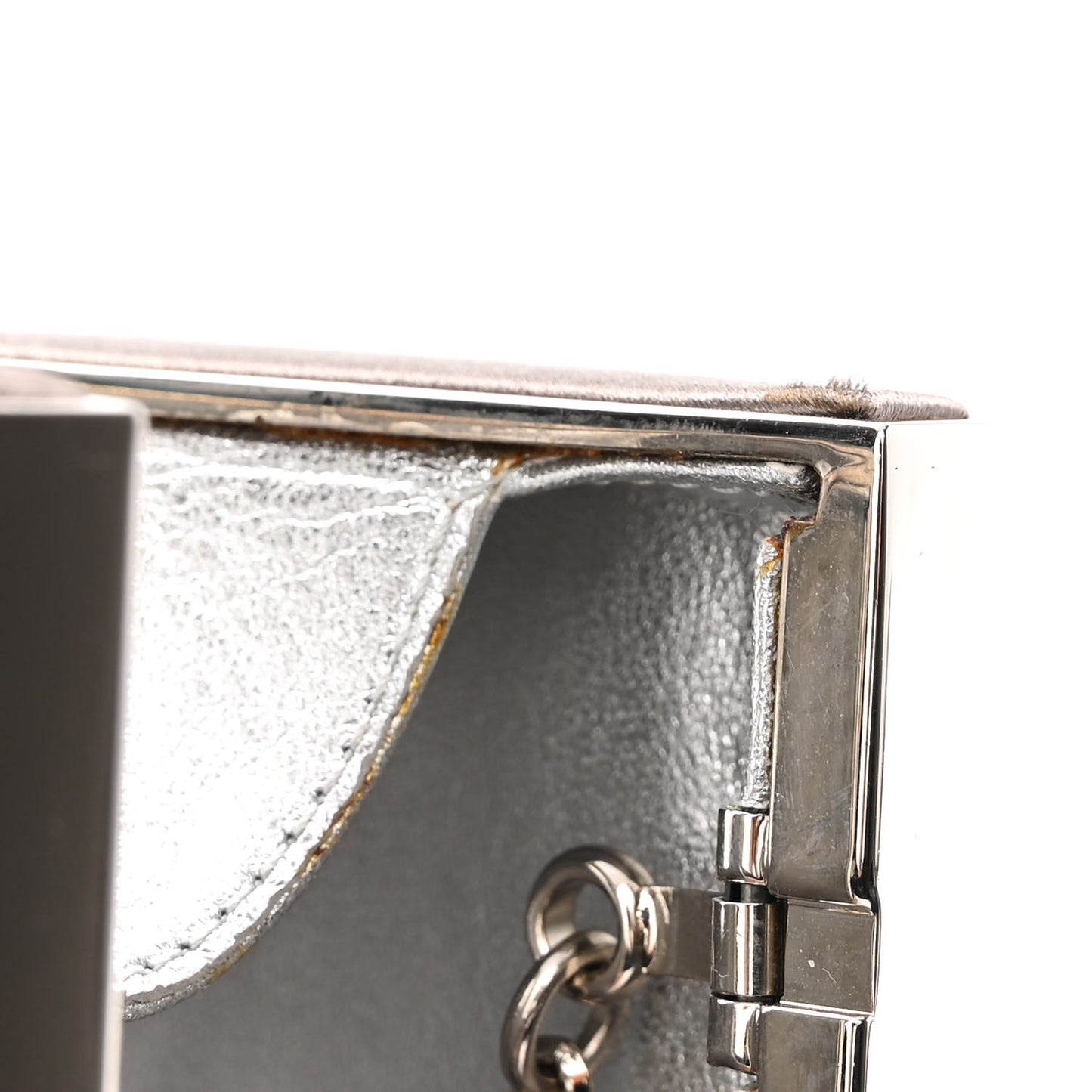 Swarovski Crystal Minaudiere Clutch Silver