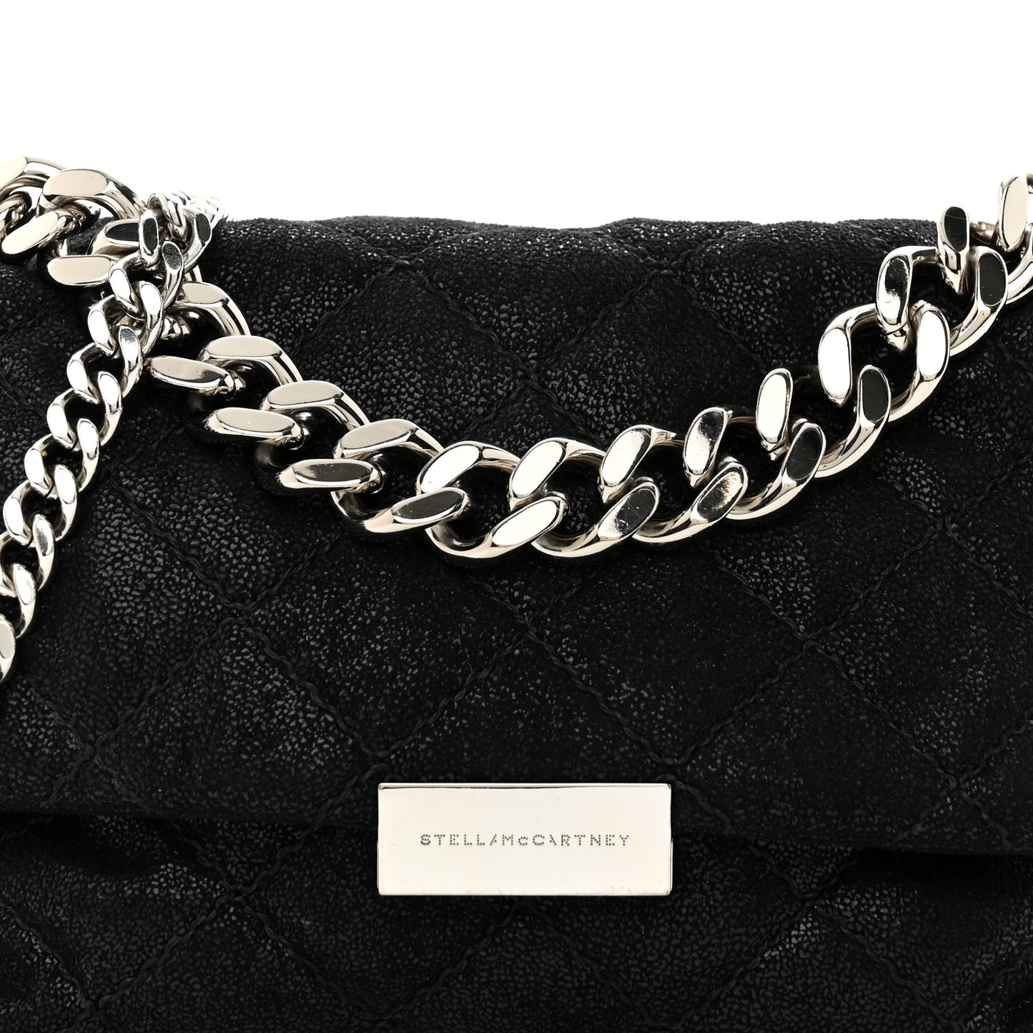 Shaggy Deer Quilted Small Beckett Chain Shoulder Bag Black