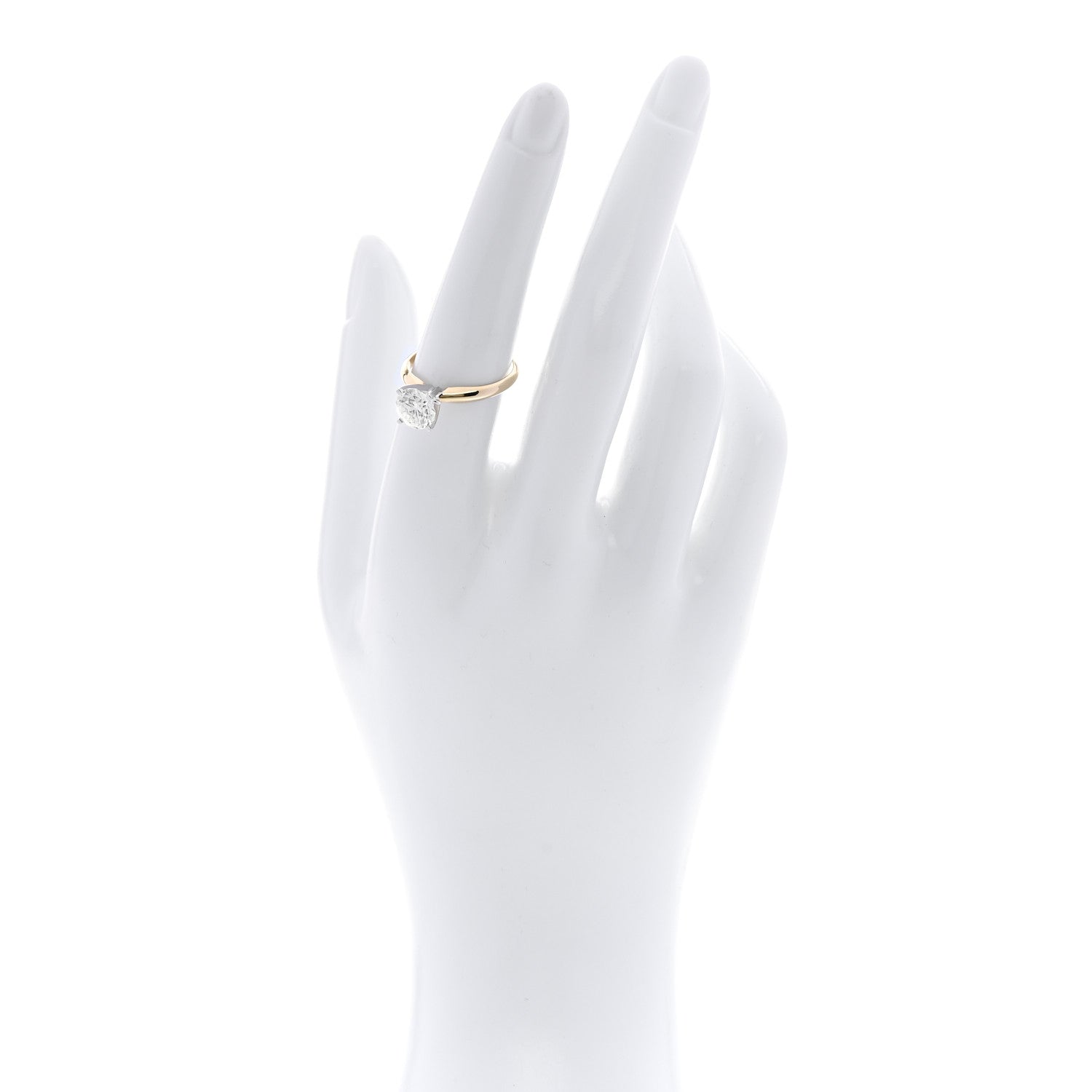 Parker & West by FASHIONPHILE 14K Yellow White Gold Diamond 1.49ct Solitaire Engagement Ring 54 7 2 of 6
