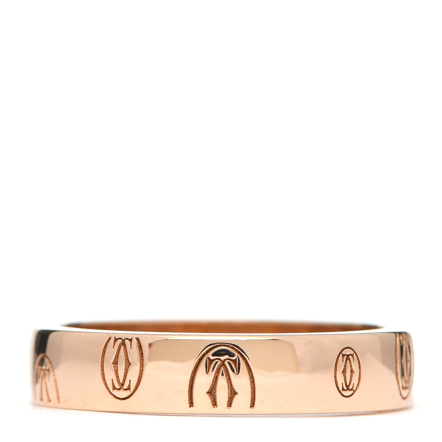 18K Pink Gold 4mm Happy Birthday Band Ring 52 6