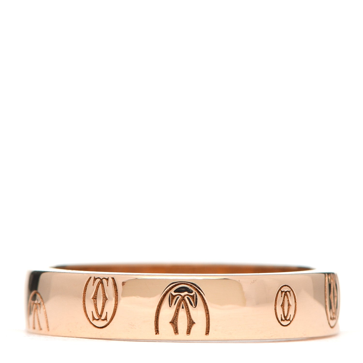 Cartier 18K Pink Gold 4mm Happy Birthday Band Ring 52 6 3 of 4