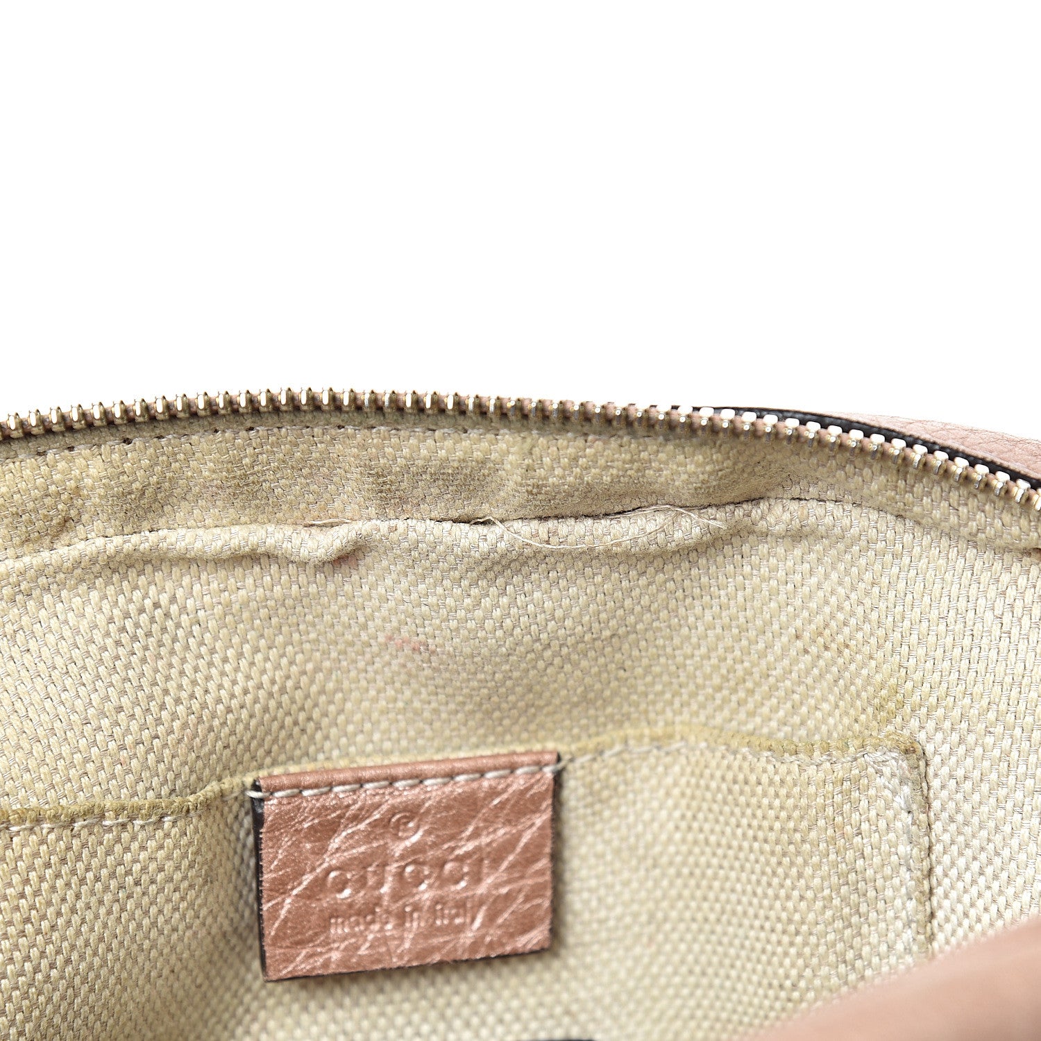 Gucci Metallic Pebbled Calfskin Small Soho Disco Bag Pink 13 of 23