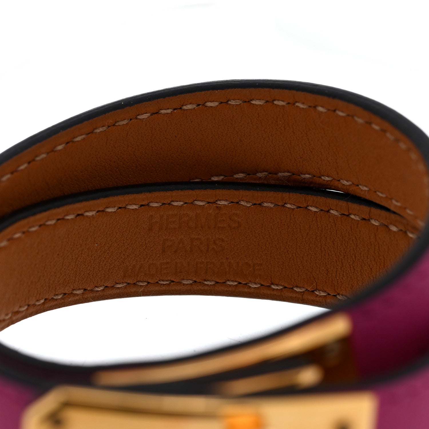 Hermes Swift Kelly Double Tour Bracelet T2 Rose Pourpre 4 of 5
