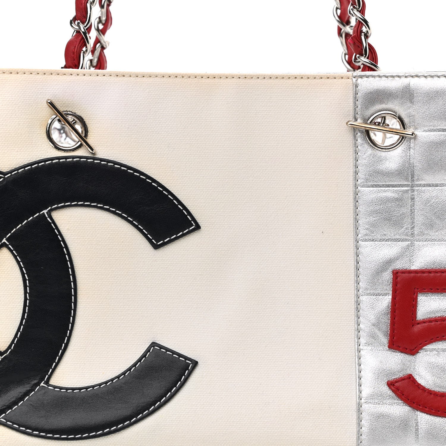 Chanel Canvas Foil N°5 Shopping Tote Beige 7 of 15