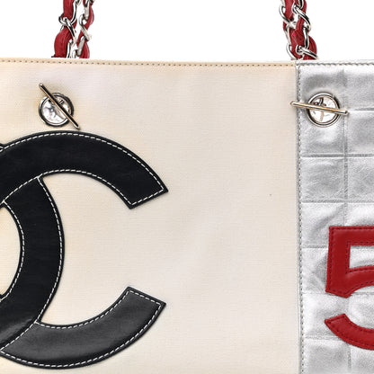 Chanel Canvas Foil N°5 Shopping Tote Beige 7 of 15