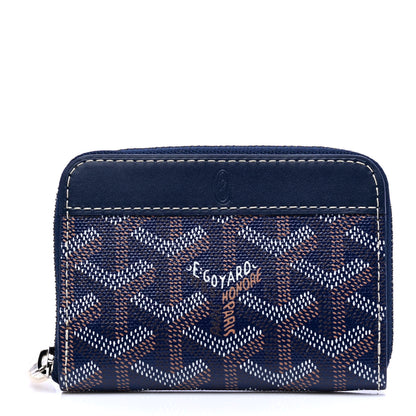 Goyard Goyardine Matignon PM Wallet Navy 1 of 6