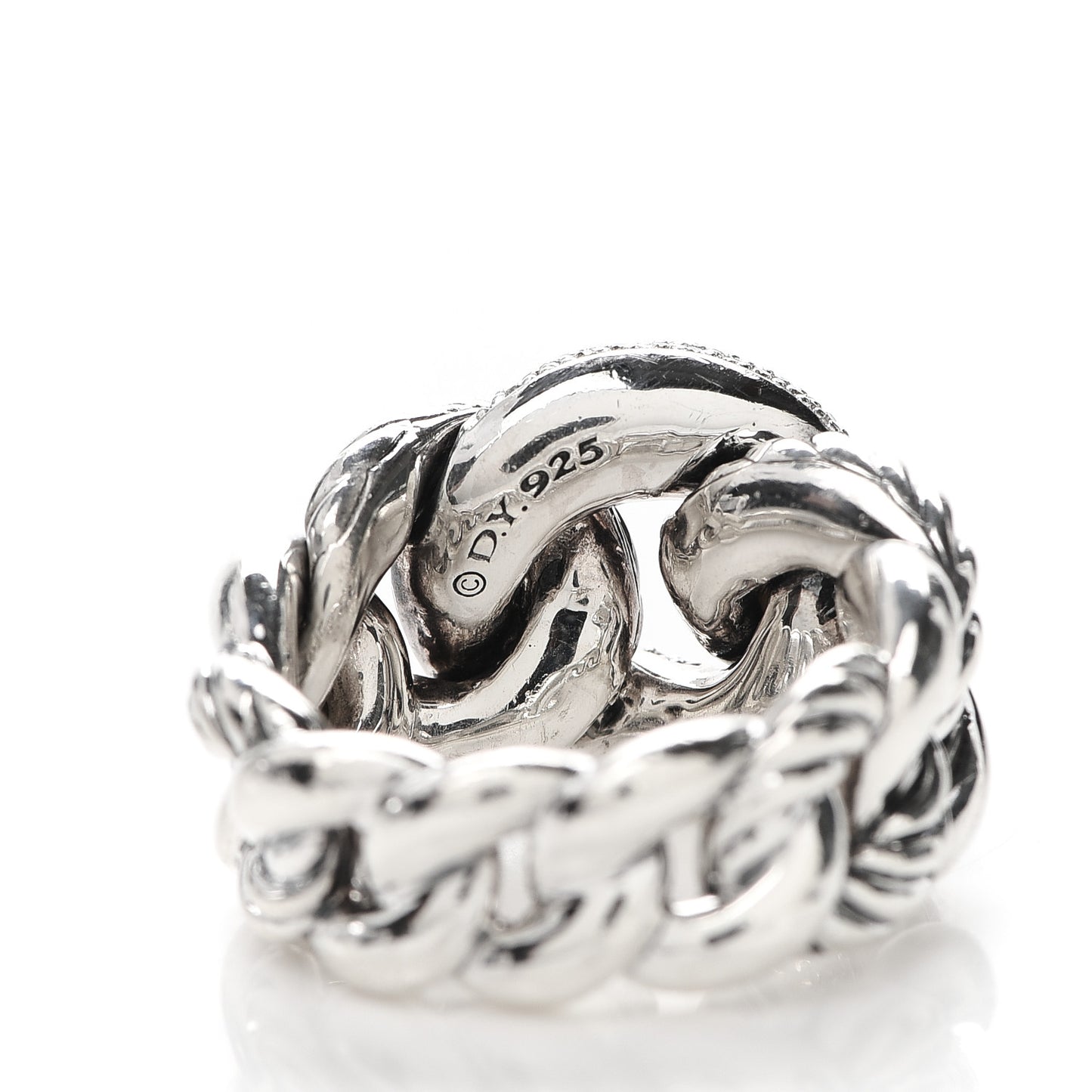 Sterling Silver Pave Diamond Belmont Ring 54 7