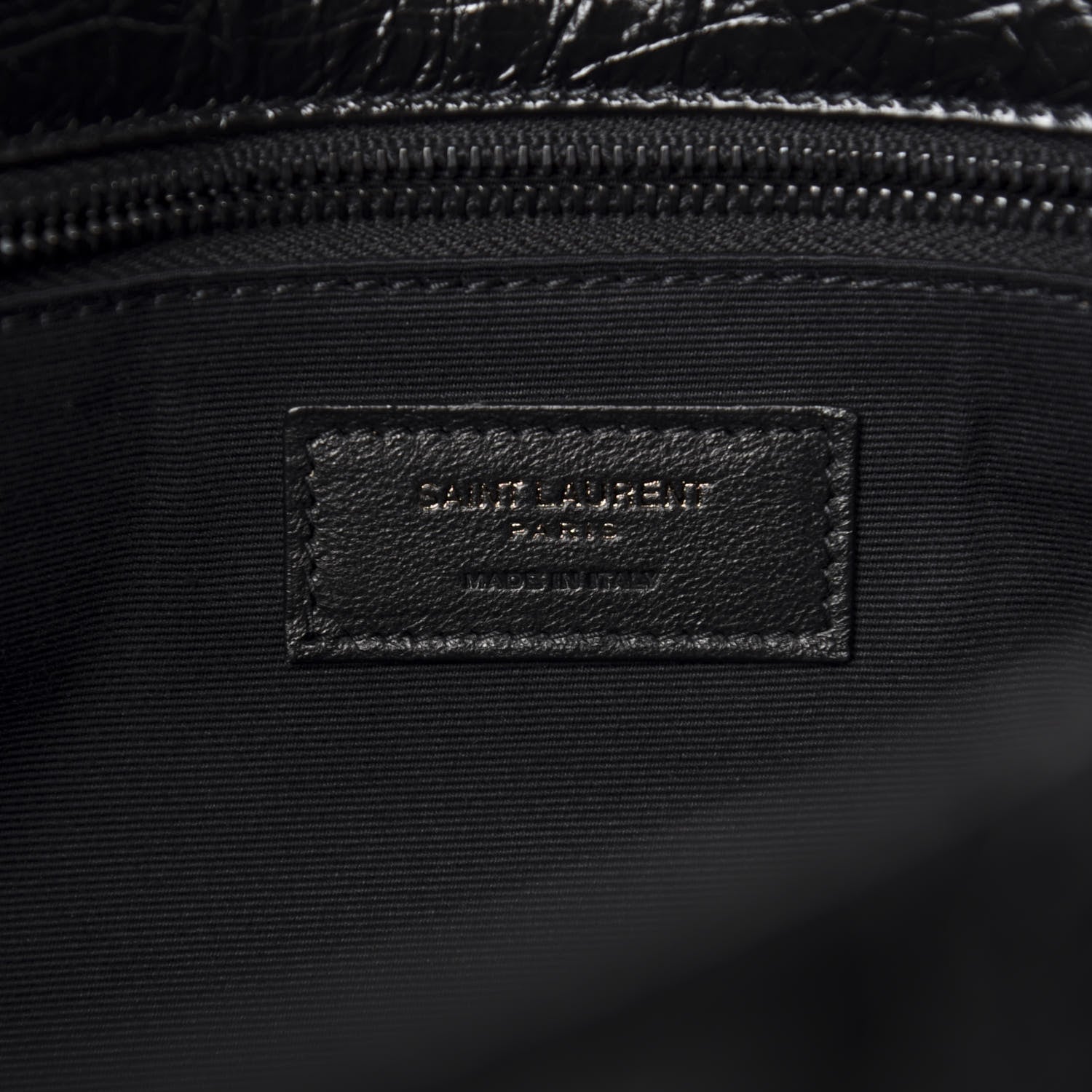 Saint Laurent Crinkled Calfskin Matelasse Monogram Medium Niki Chain Satchel Black 8 of 11