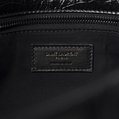 Saint Laurent Crinkled Calfskin Matelasse Monogram Medium Niki Chain Satchel Black 8 of 11