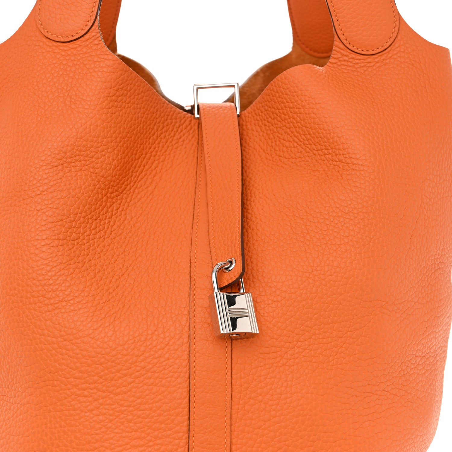 Hermes Taurillon Clemence Picotin Lock 26 GM Orange 8 of 12
