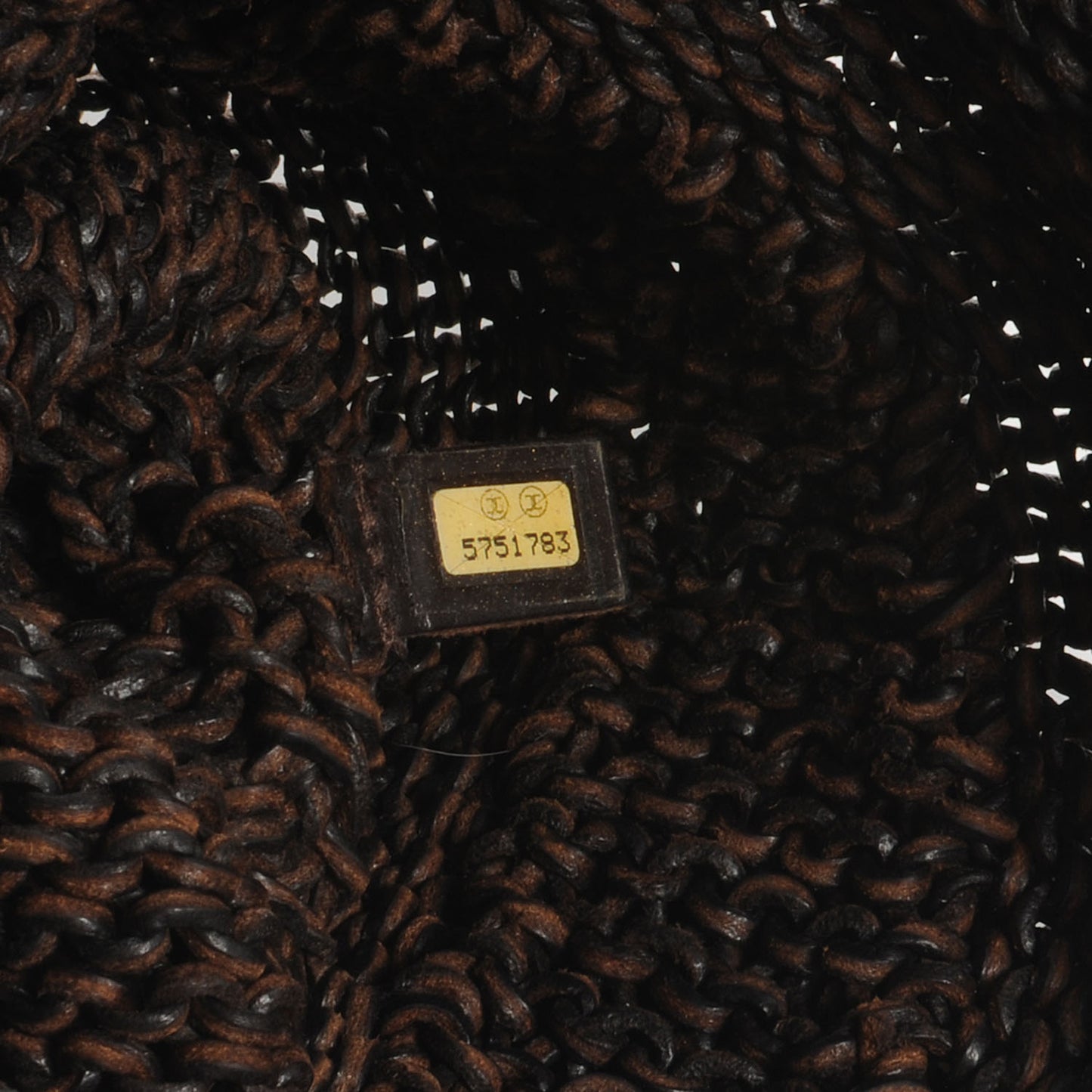 Knitted Leather Waist Belt Bag Brown