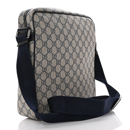 Gucci GG Plus Monogram Selleria Calfskin Medium Messenger Bag Beige Blue 3 of 9