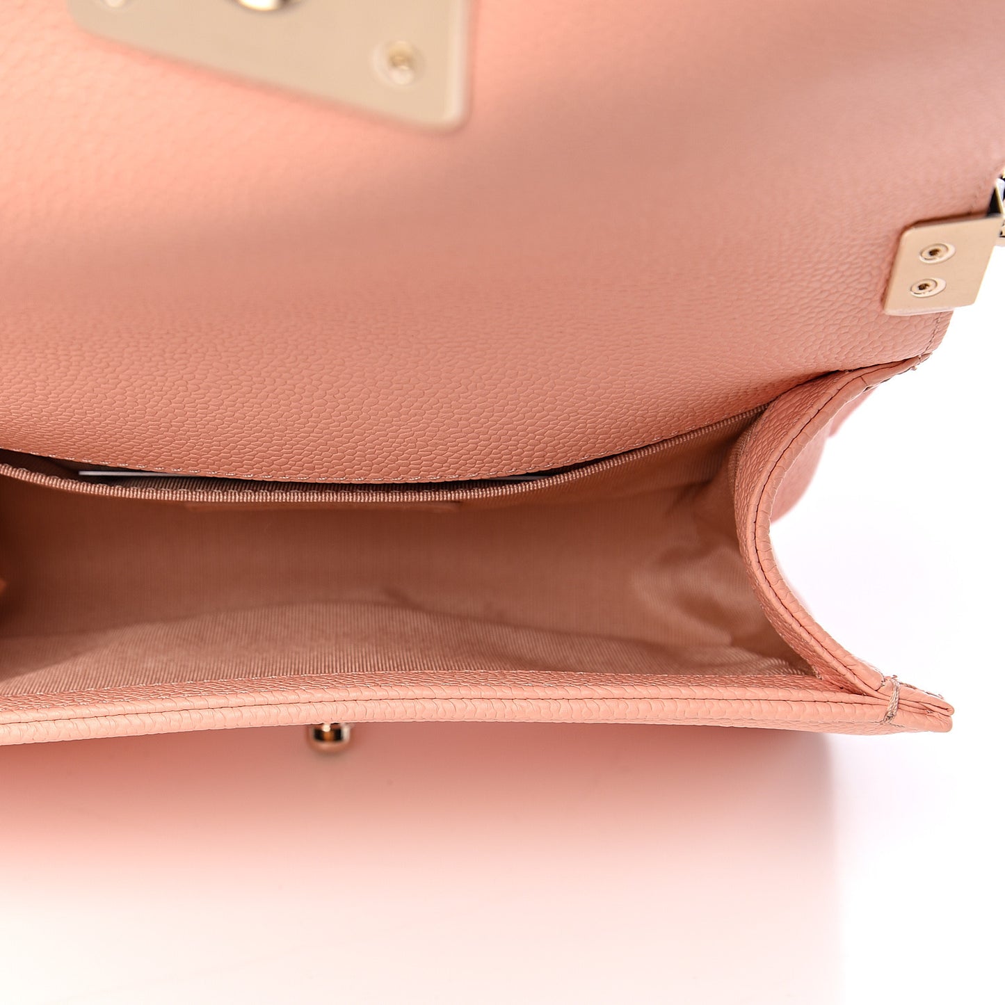 Caviar Quilted Small Boy Flap Light Pink
