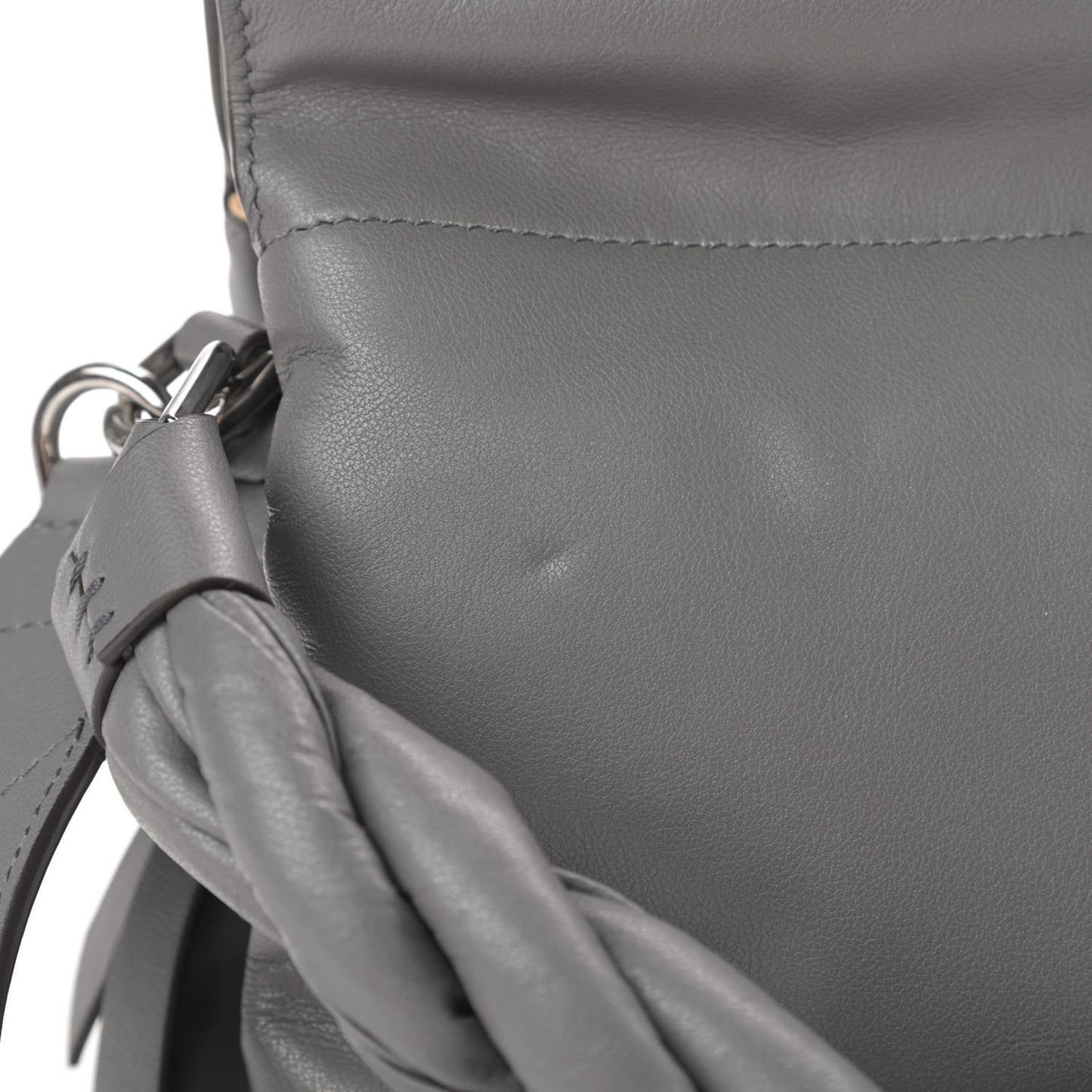 Calfskin Medium ID93 Satchel Storm Grey