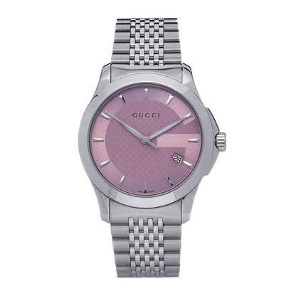 Gucci Stainless Steel 38mm G-Timeless Quartz Watch Pink 1 of 6