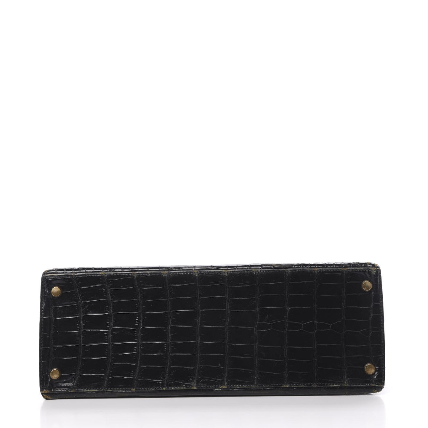 Shiny Porosus Crocodile Kelly Sellier 32 Black