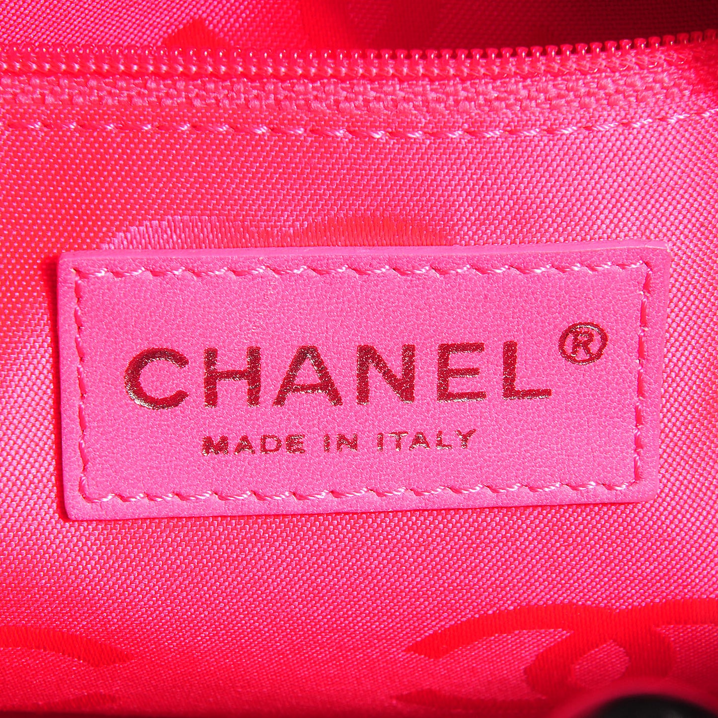 Calfskin Quilted Medium Cambon Tote Black White