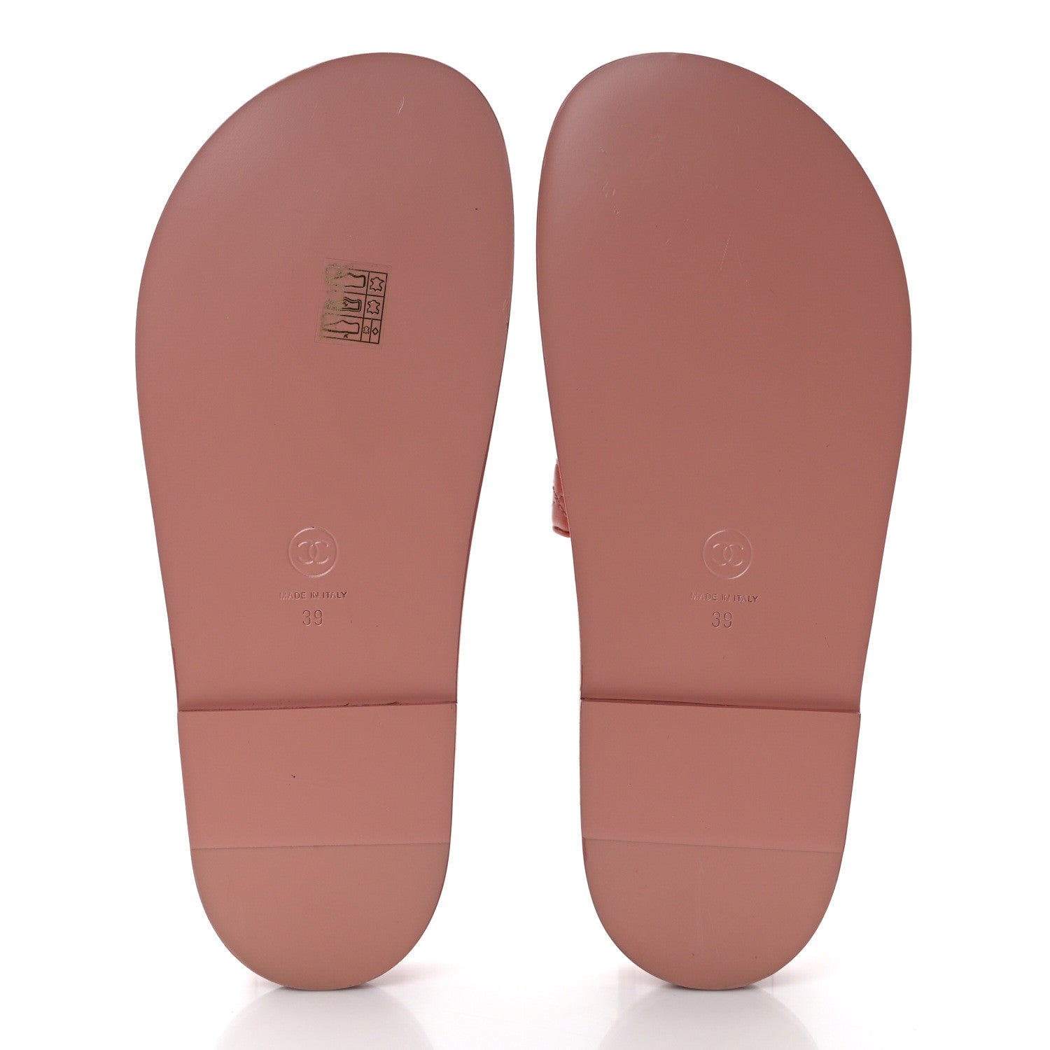 Chanel Lambskin Quilted Velcro Dad Chain CC Slide Sandals 39 Pink 5 of 8