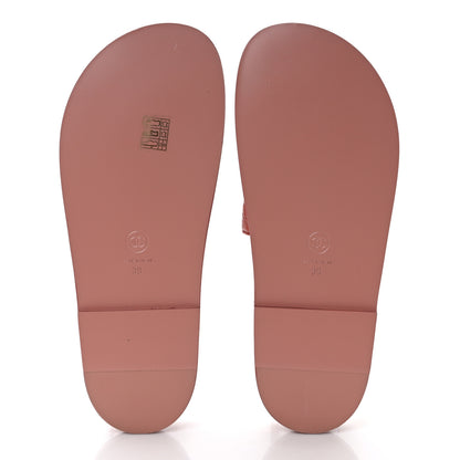 Chanel Lambskin Quilted Velcro Dad Chain CC Slide Sandals 39 Pink 5 of 8
