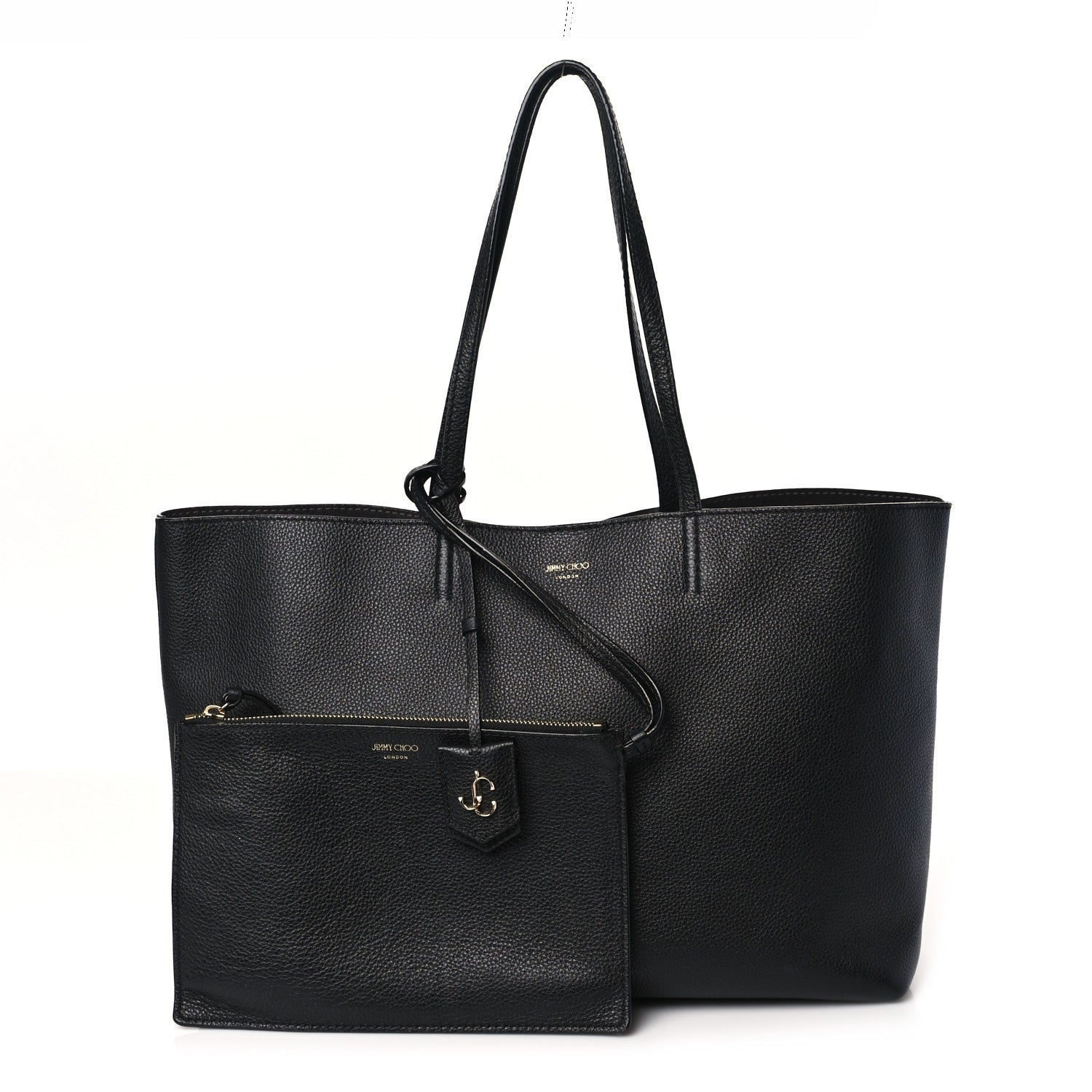 Jimmy Choo Grainy Calfskin Nine2Five East West Tote Black 1 of 8