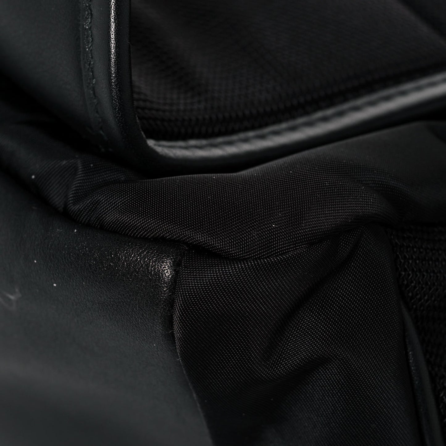 Lambskin Nylon Medium Leo Sling Bag Black