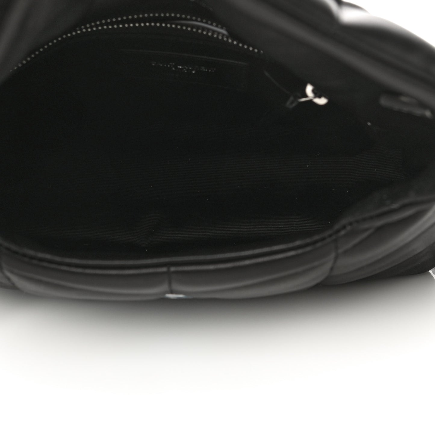 Lambskin Quilted Toy Loulou Puffer Monogram Chain Satchel Black