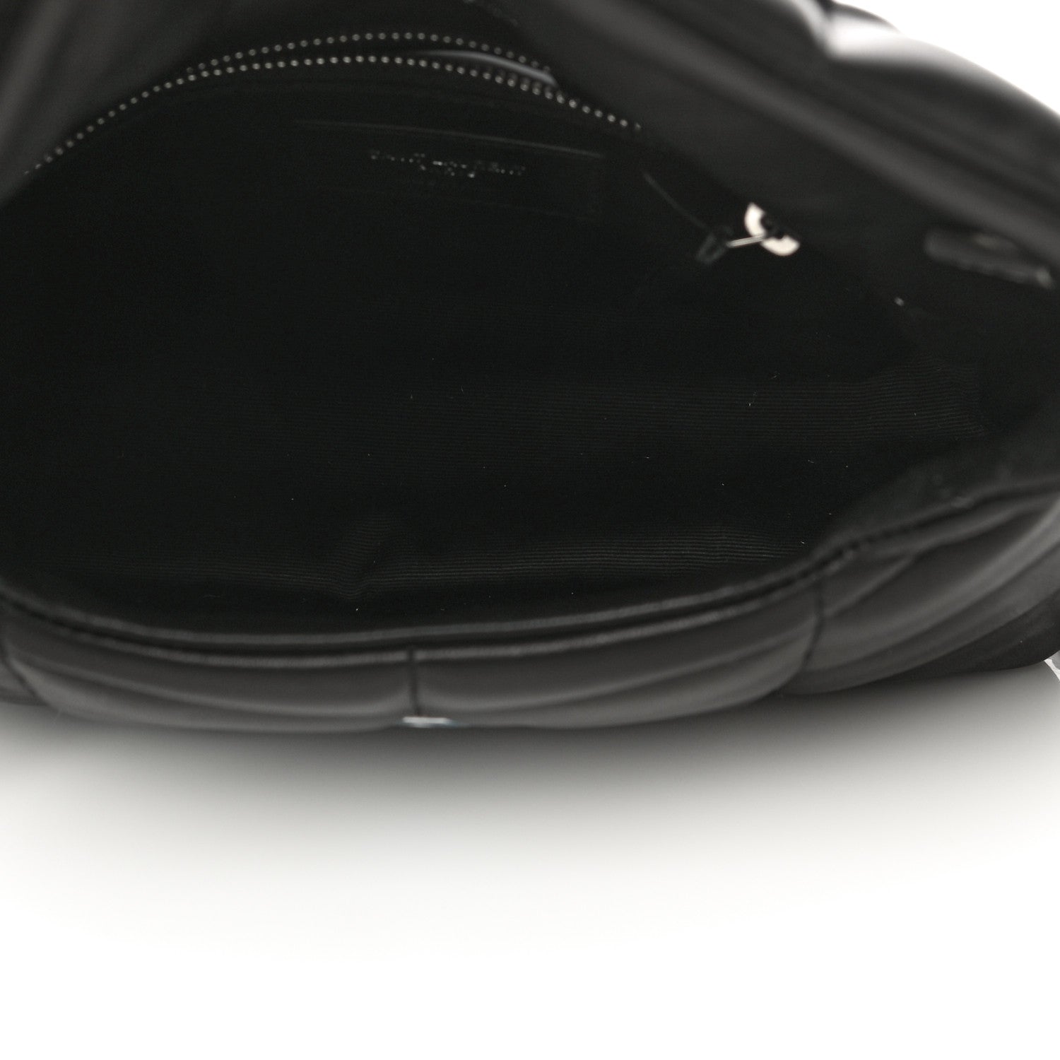 Saint Laurent Lambskin Quilted Toy Loulou Puffer Monogram Chain Satchel Black 5 of 11