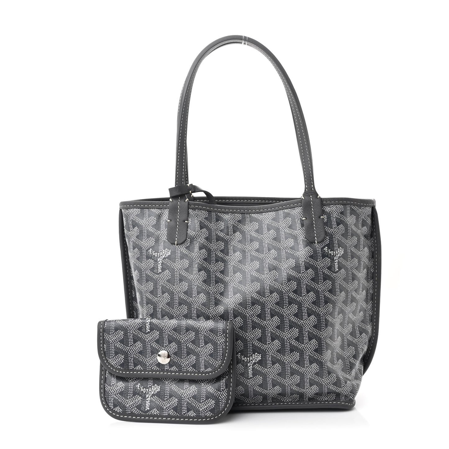 Goyardine Reversible Mini Anjou Grey