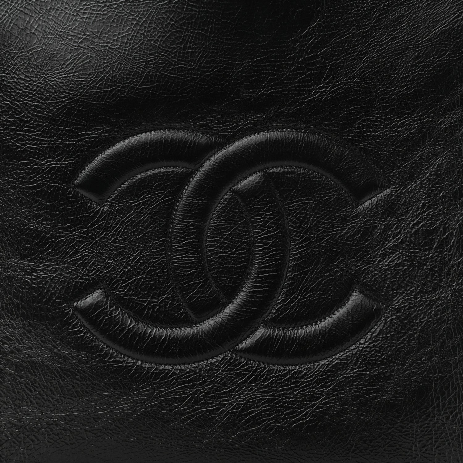 Chanel Shiny Aged Calfskin North South Shopping Bag Black 8 of 10