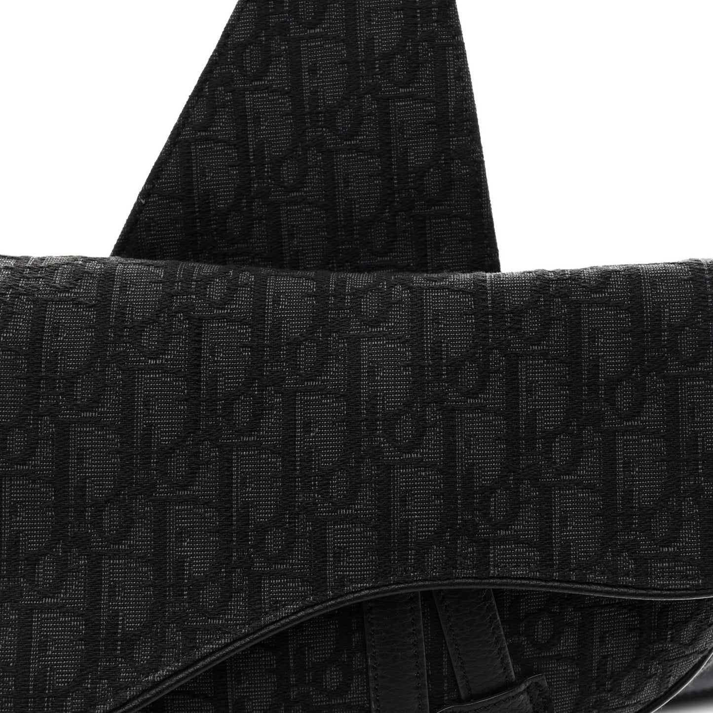 Oblique Mens Saddle Bag Black