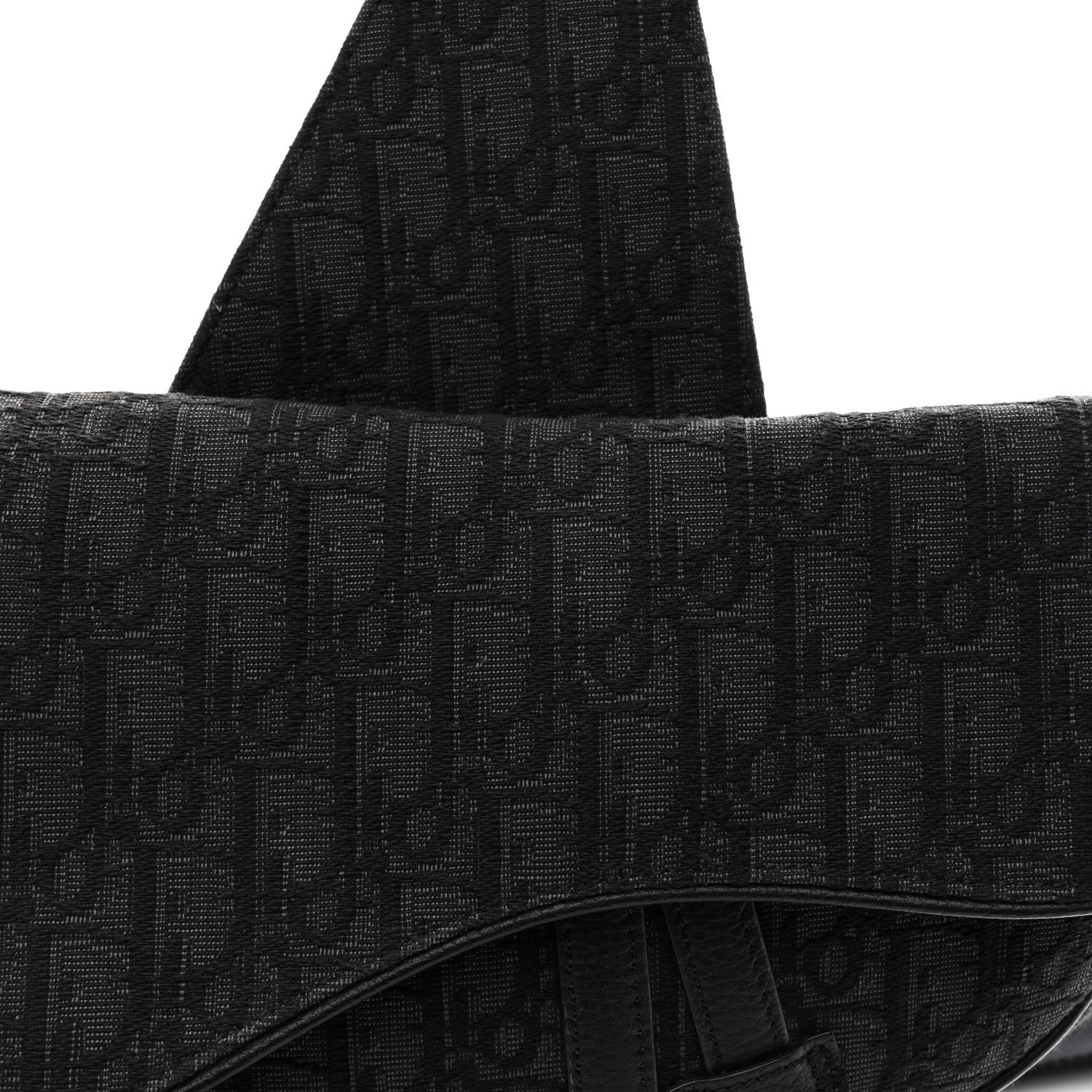 Christian Dior Oblique Mens Saddle Bag Black 12 of 17