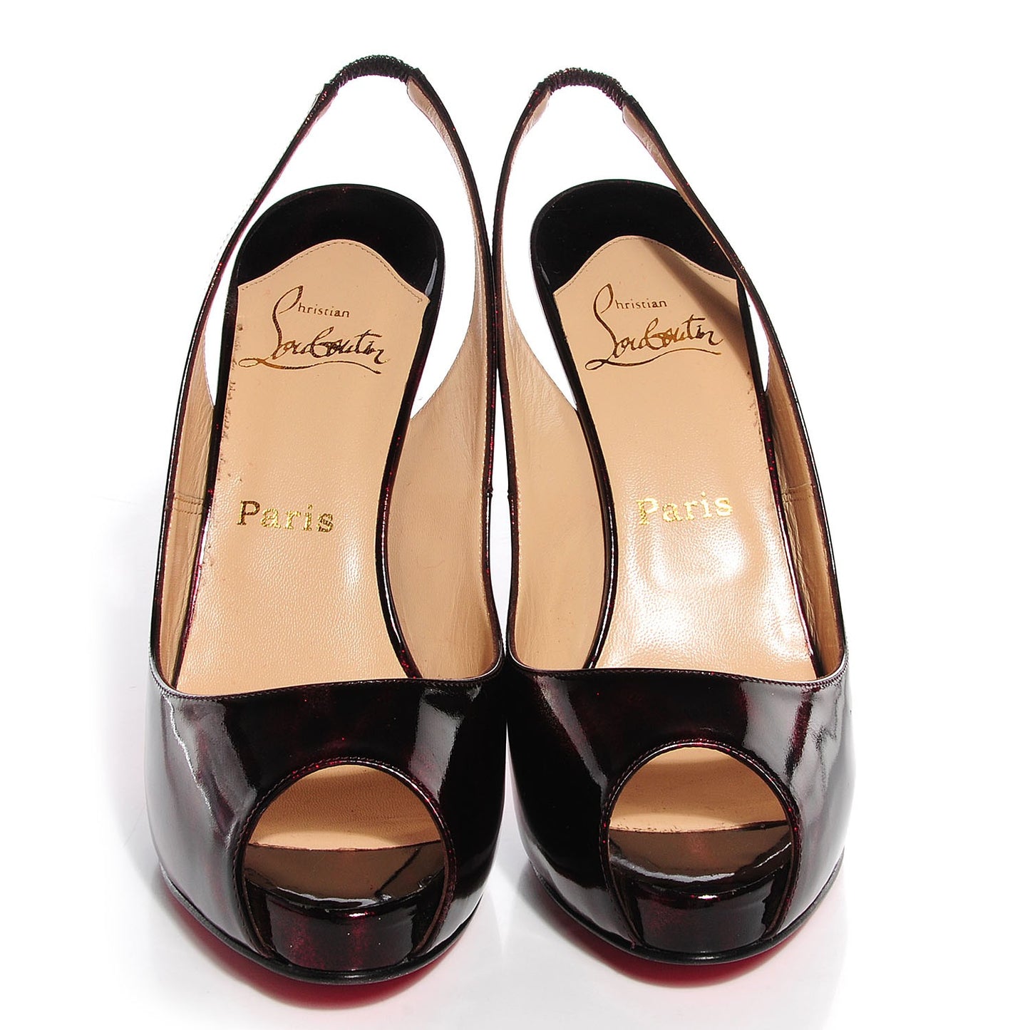 Patent Glitter No Prive 120 Pumps 40.5 Burgundy