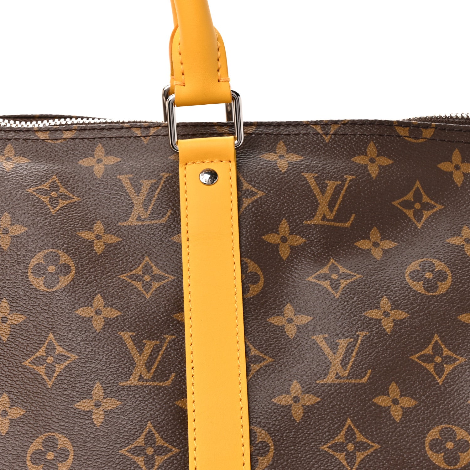 Louis Vuitton Monogram Macassar Keepall Bandouliere 50 Safran Yellow 7 of 12