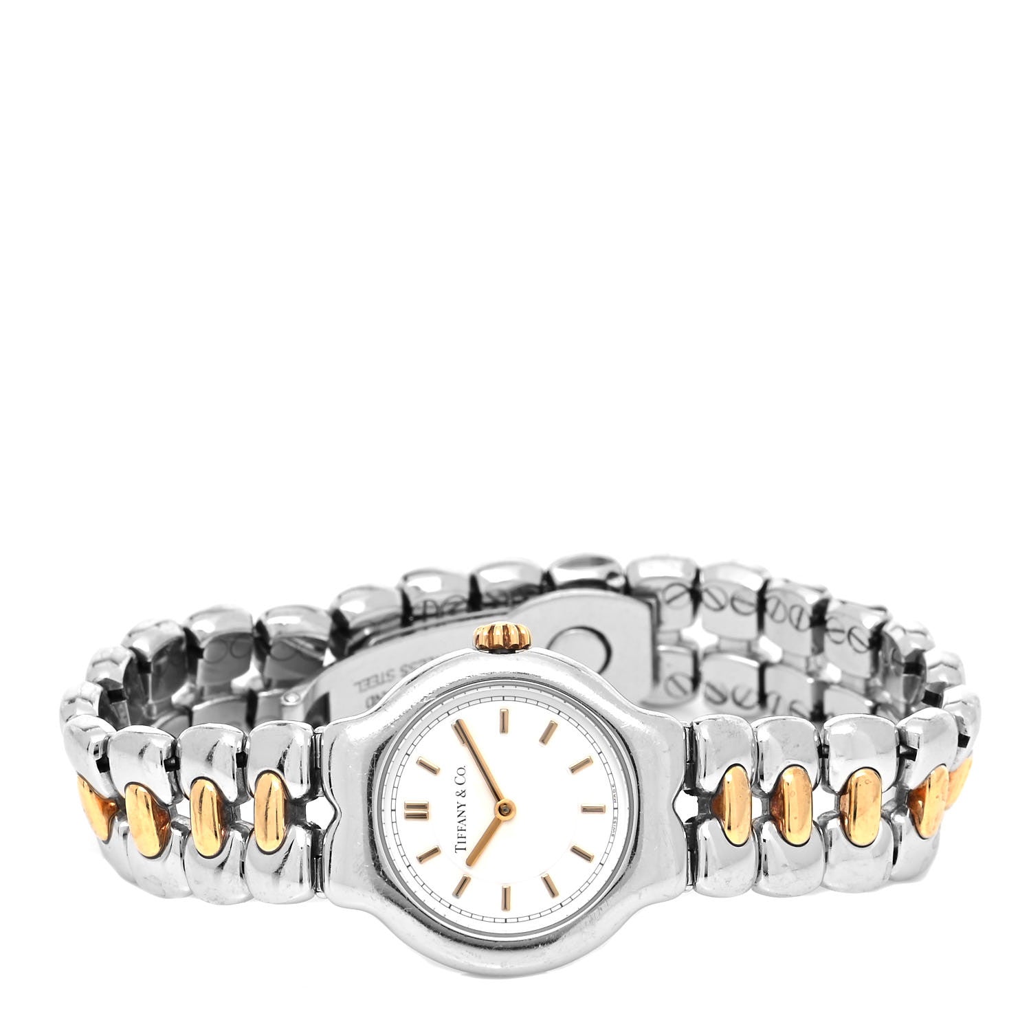 Tiffany Stainless Steel 18K Yellow Gold 24mm Tesoro Quartz Watch 2 of 4