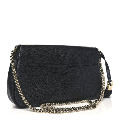Gucci Pebbled Calfskin Medium Soho Flap Crossbody Black 3 of 10