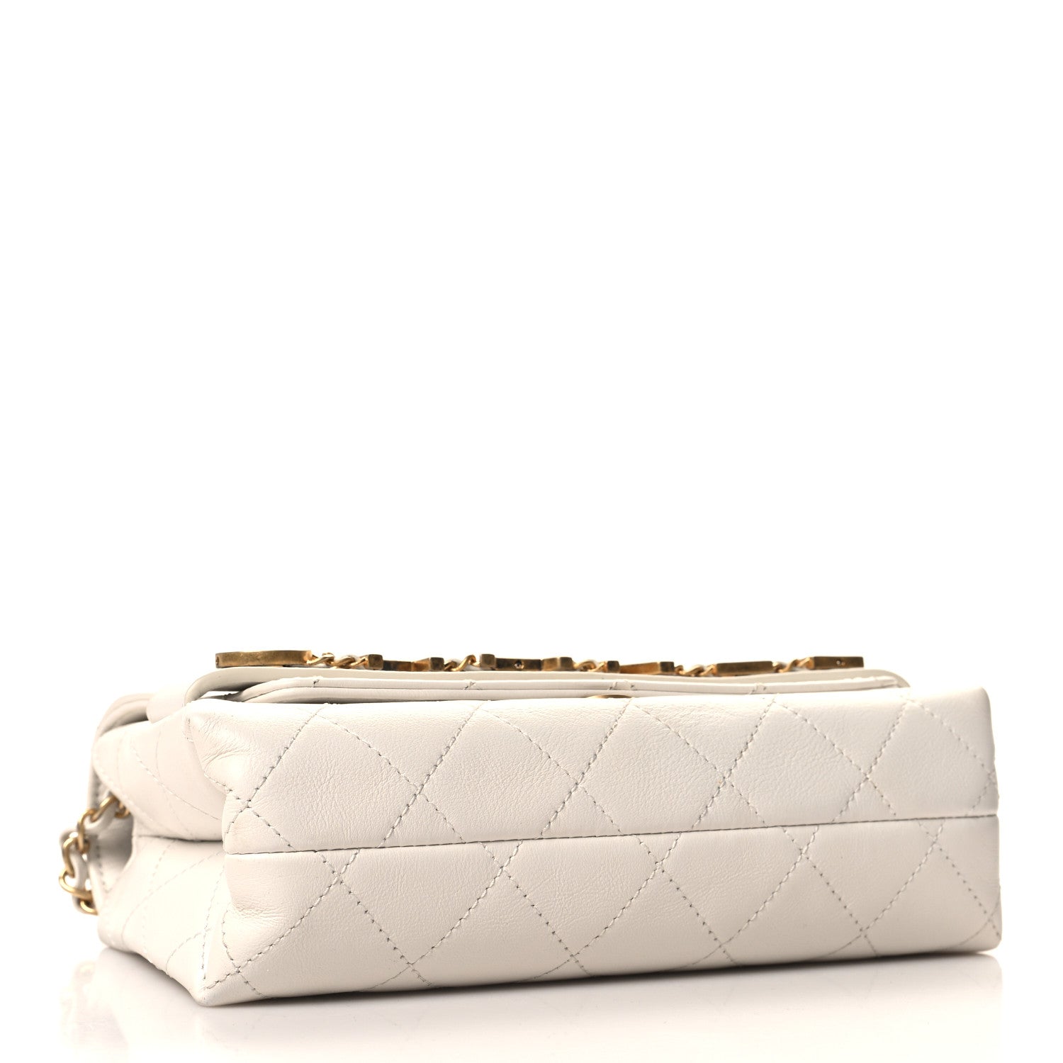 Chanel Calfskin Quilted Small Enchained Flap White 4 of 12