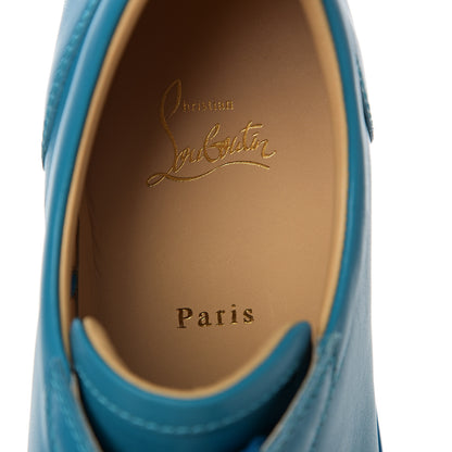 Christian Louboutin Calfskin Mens Louis Junior Spikes Flat Sneakers 41 Turquoise 6 of 9