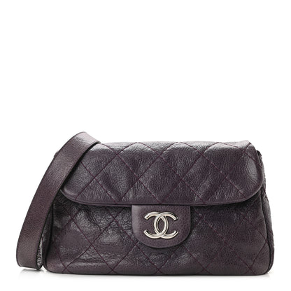 Chanel Glazed Calfskin Stitched On The Road Flap Purple 1 of 10