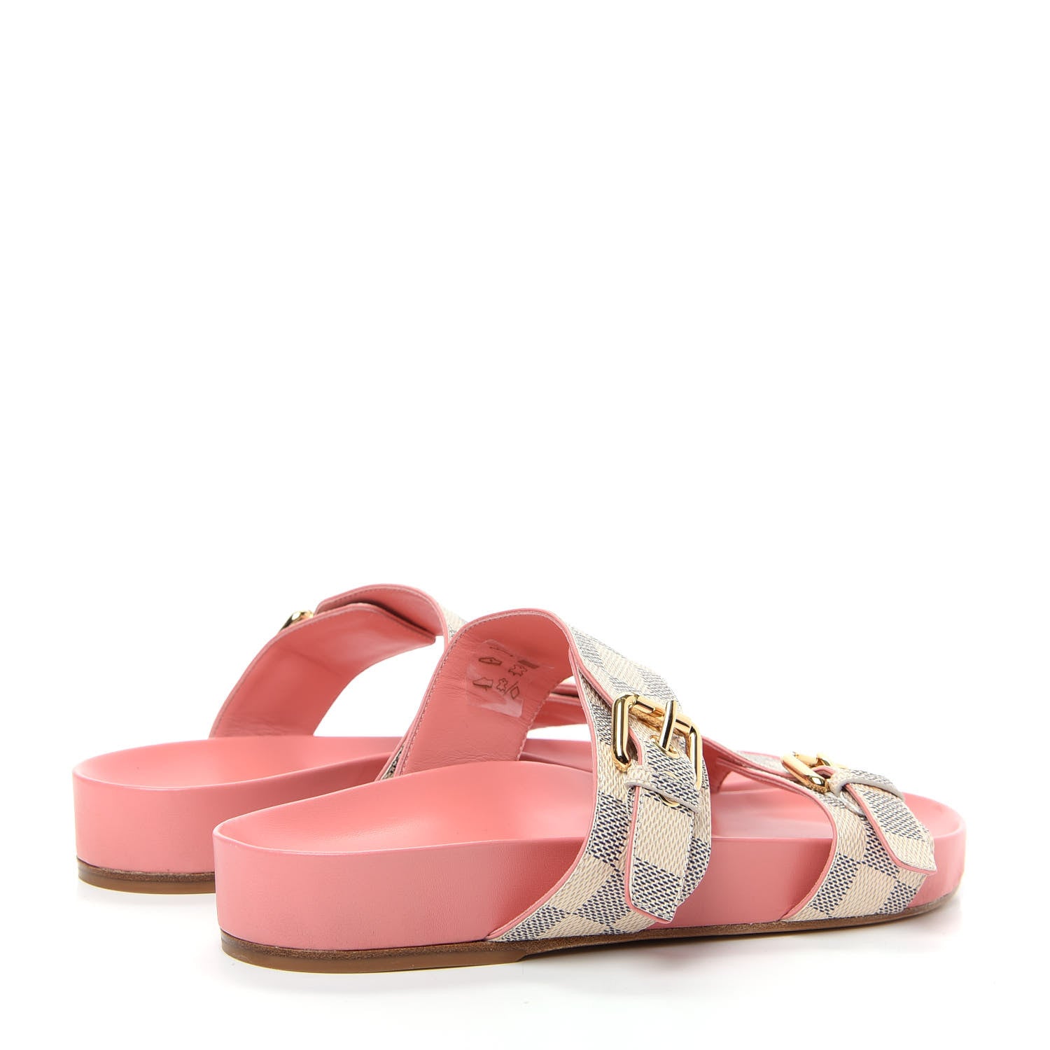 Louis Vuitton Damier Azur Bom Dia Flat Mules 39 Rose Clair 4 of 10