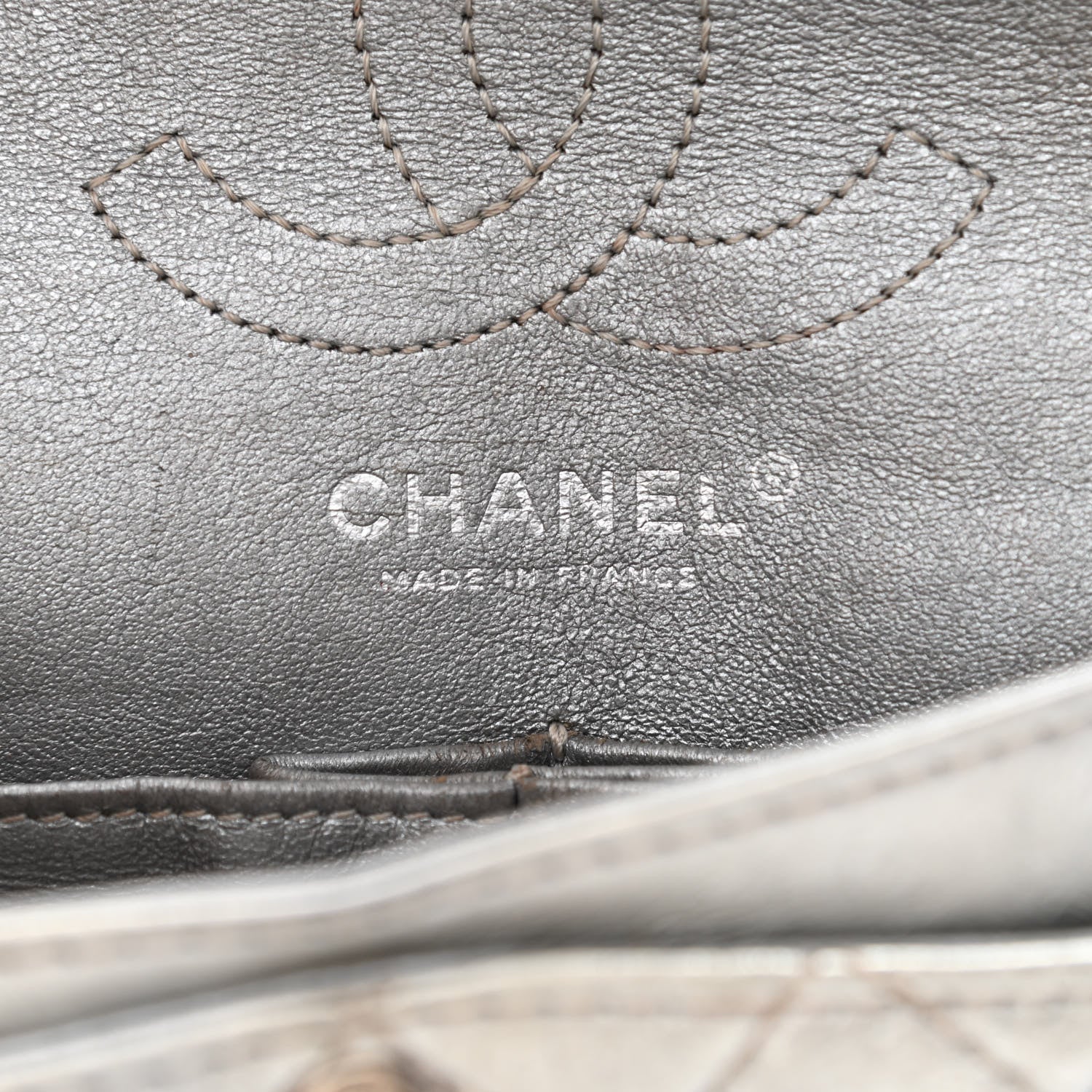 Chanel Metallic Aged Calfskin Quilted 2.55 Reissue 224 Flap Silver 6 of 10