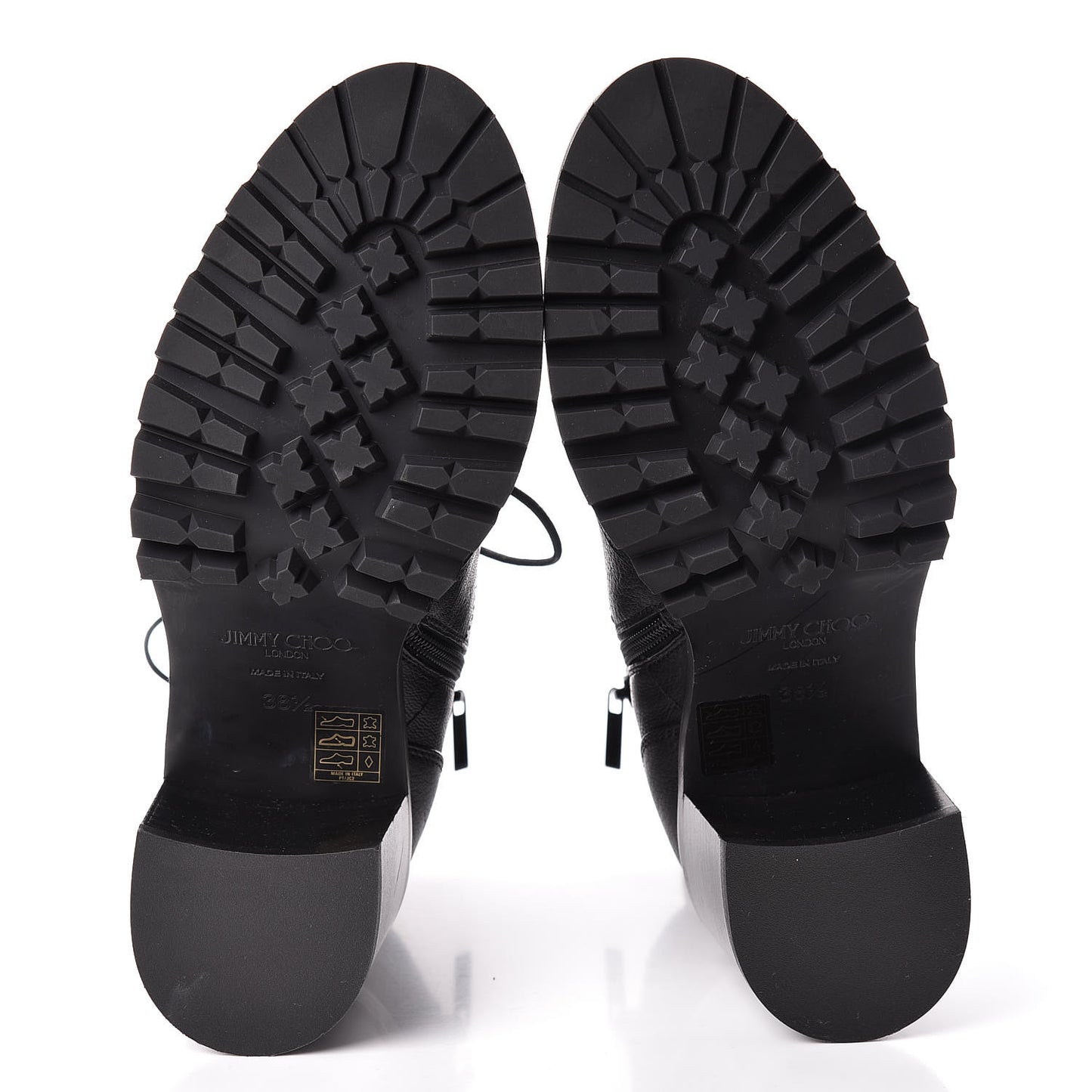 Grainy Calfskin Cruz 65 Ankle Booties 38.5 Black