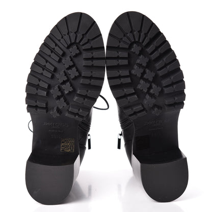 Jimmy Choo Grainy Calfskin Cruz 65 Ankle Booties 38.5 Black 7 of 10